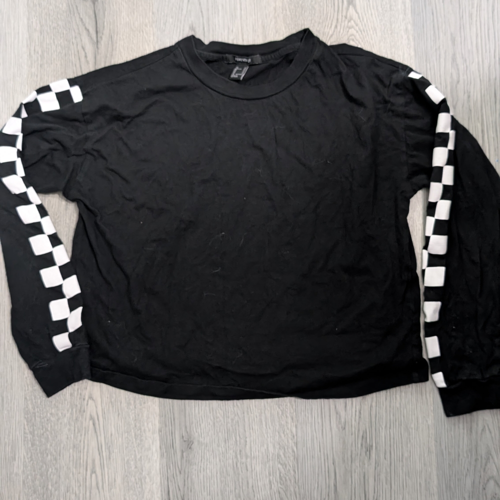Forever 21 Checkerboard Crop Top Small Emo Scene Skater Y2K